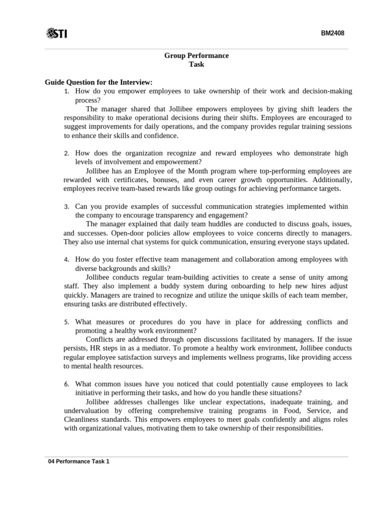 02 Performance Task 1-1 | PDF | Psychology | Industrial And ...