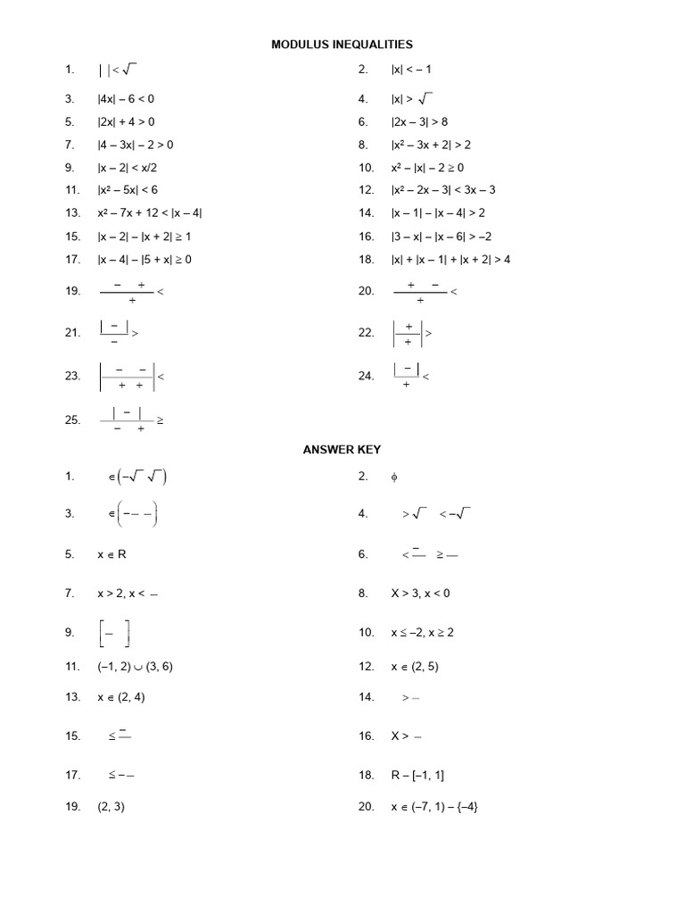 Modulus Inequalities | PDF