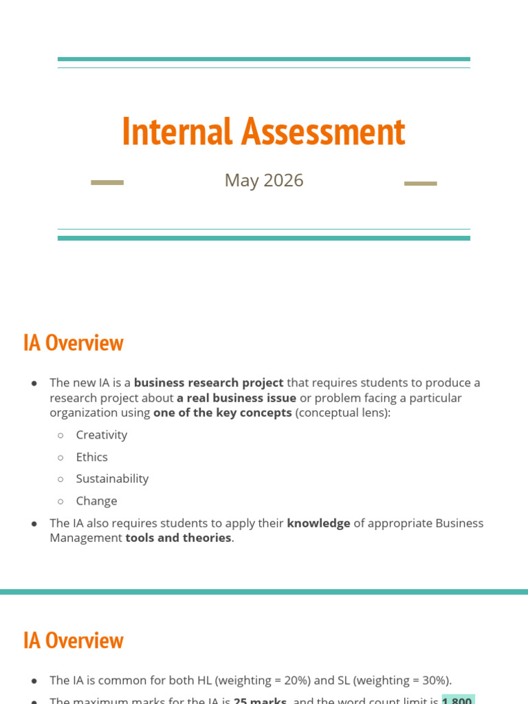 2 - Internal Assessment Overview | PDF | Cognition | Methodology