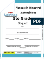 5to Grado - Bloque 1 - Matemáticas