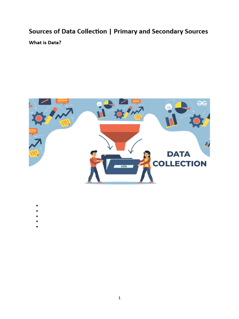Sources of Data Collection | PDF | Data | Science