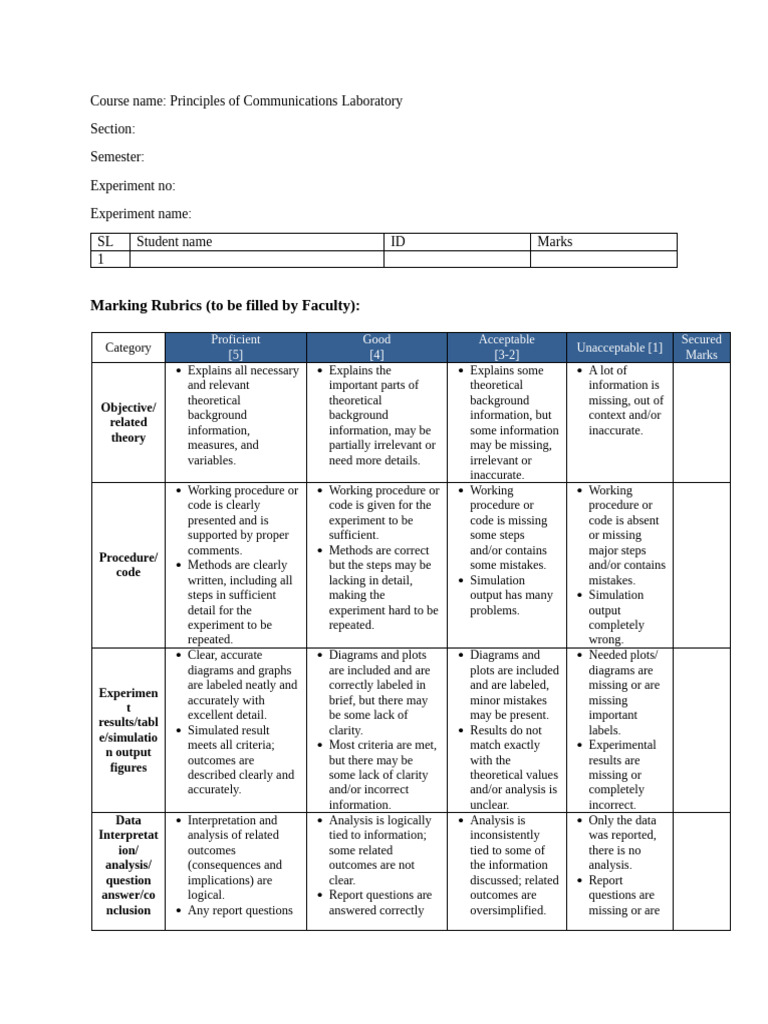 Lab Report Format PoC | PDF | Experiment | Information
