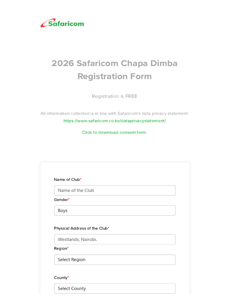 Chapa Dimba Application Form | PDF | Identity Document | Justice