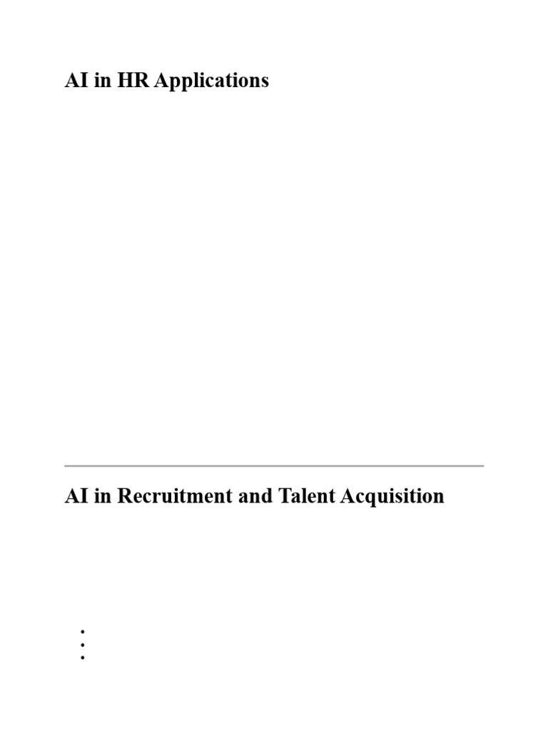 AI in HR Applications | PDF | Human Resources | Artificial Intelligence