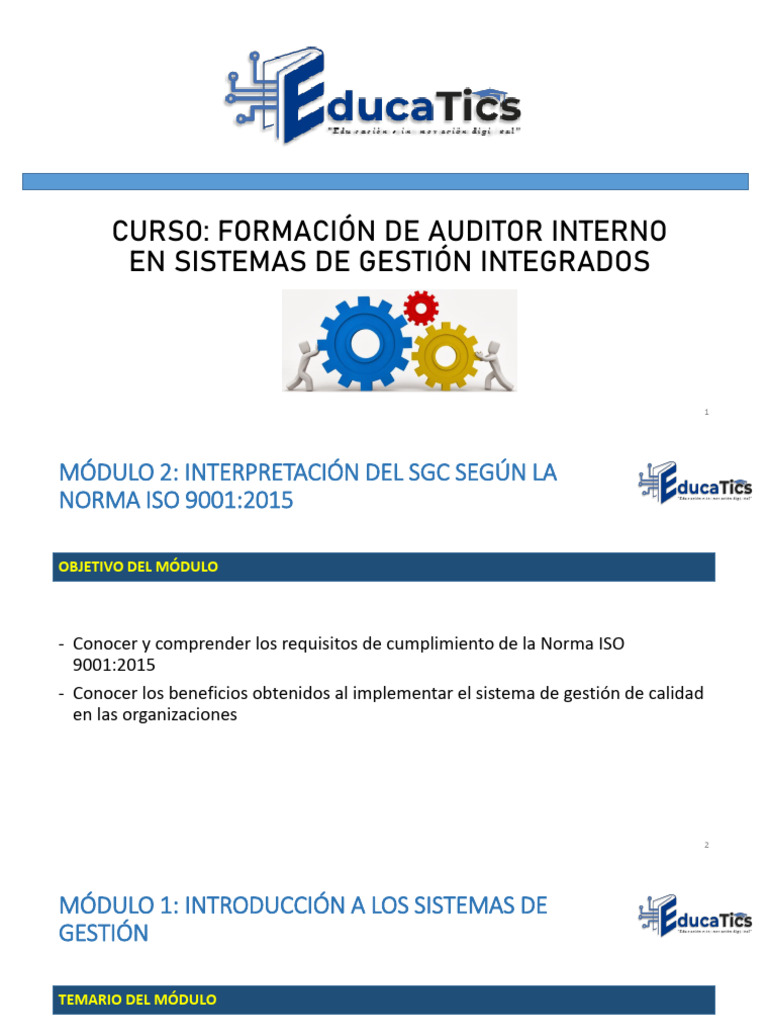 Modulo 2 SGC | PDF | Sistema de manejo de calidad | Calidad (comercial)