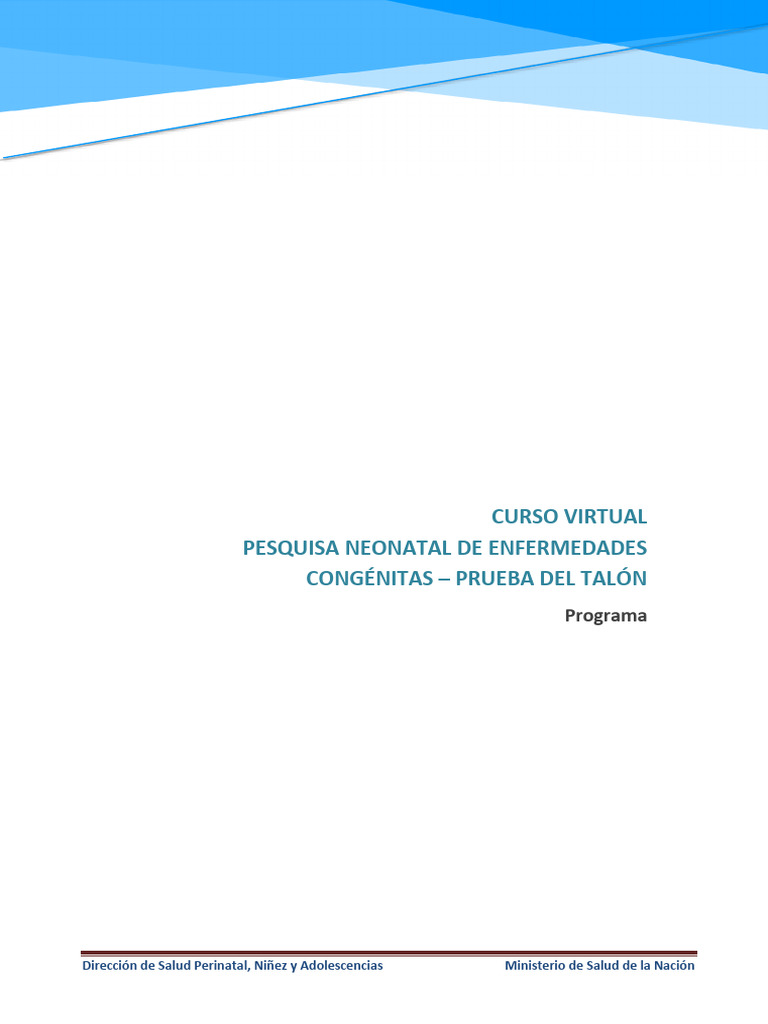 Programa - 2025 | PDF | Infantes | Medicina