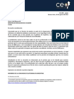 Carta Al Ministerio de Educación Del Ecuador - GRUPAL