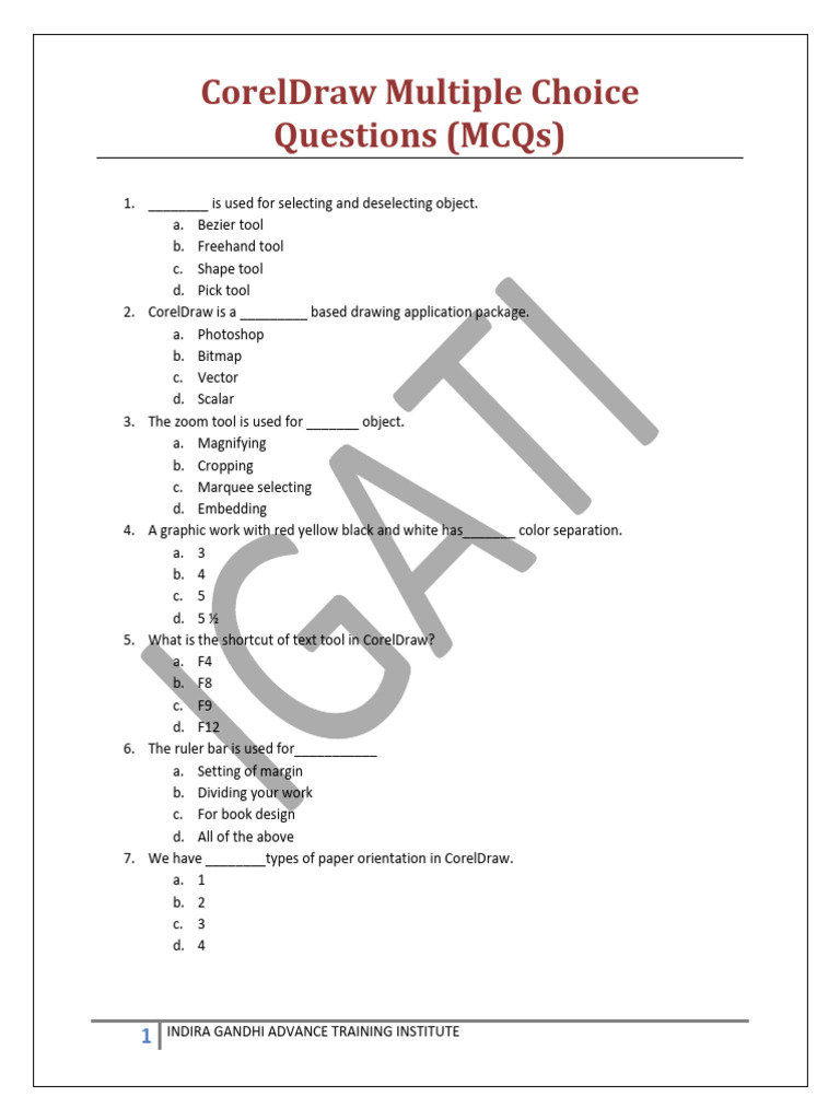 Coreldraw Test | PDF
