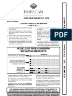 Modelo de Preenchimento Do Cartão-Resposta: Processo Seletivo 2012/2 - Cps
