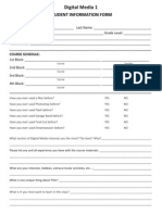 Student Interest Form Dm1