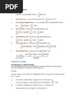 Note Differentiation Formulas