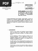 Pl01426160812 Prohibicion de Reeleccion Inmediata a Los Presidentes y Vicepresidentes Regionales y Alcaldes