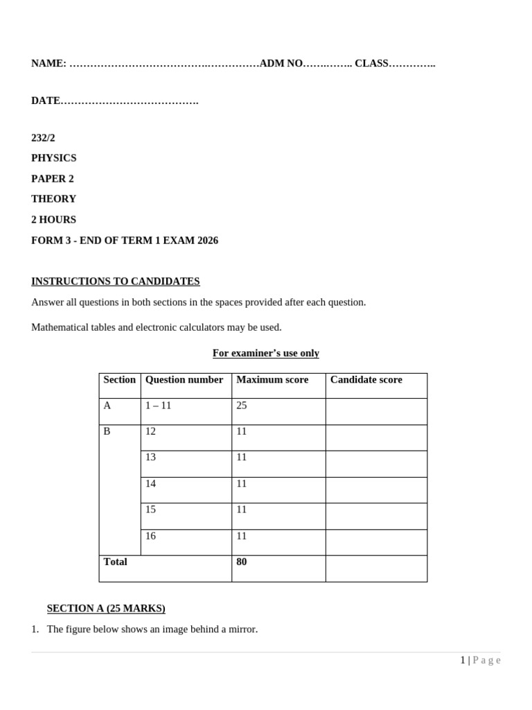 Physics - PP2 - Question Paper | PDF | Refraction | Waves