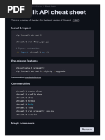 Streamlit Cheatsheet | PDF