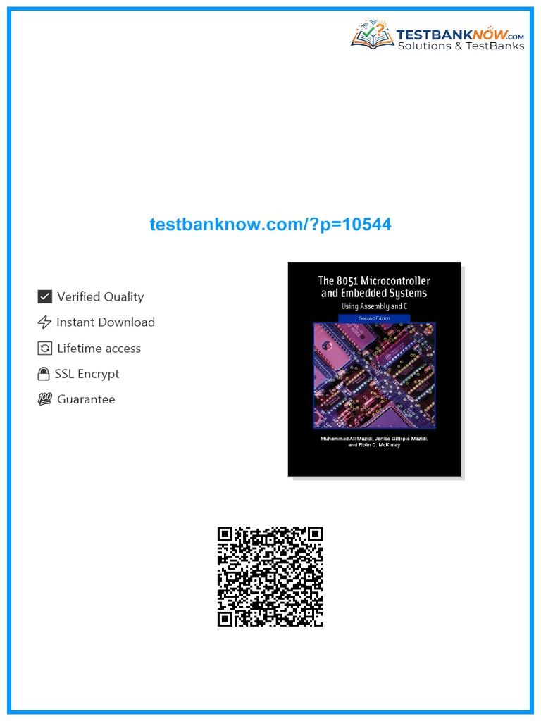 Solution Manual for 8051 Microcontroller and Embedded Systems, The, 2/E ...