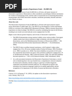 DSS-B Assessment for Dissociative Symptoms | PDF