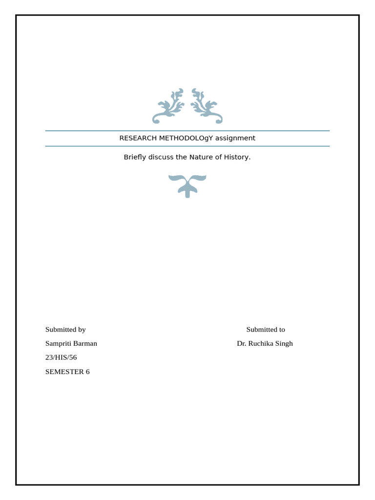RESEARCH METHODOLY assignment | PDF | Narrative | Knowledge