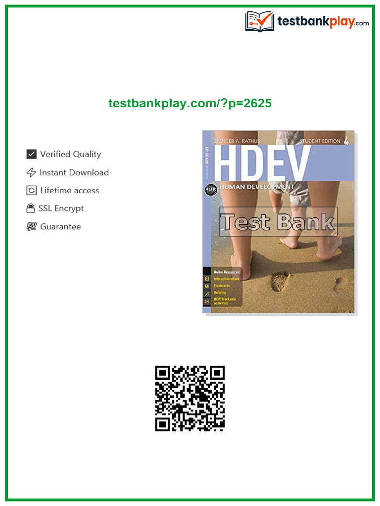 HDEV 4th Edition Rathus Test Bank digital download | PDF | Sibling | Fear