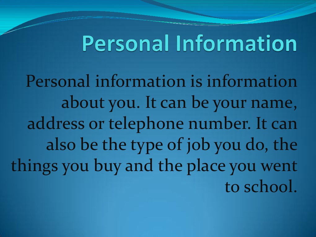 Personal Information | PDF | Telecommunications Equipment | Information ...