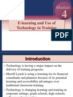 E-Learning and Use of Technology in Training