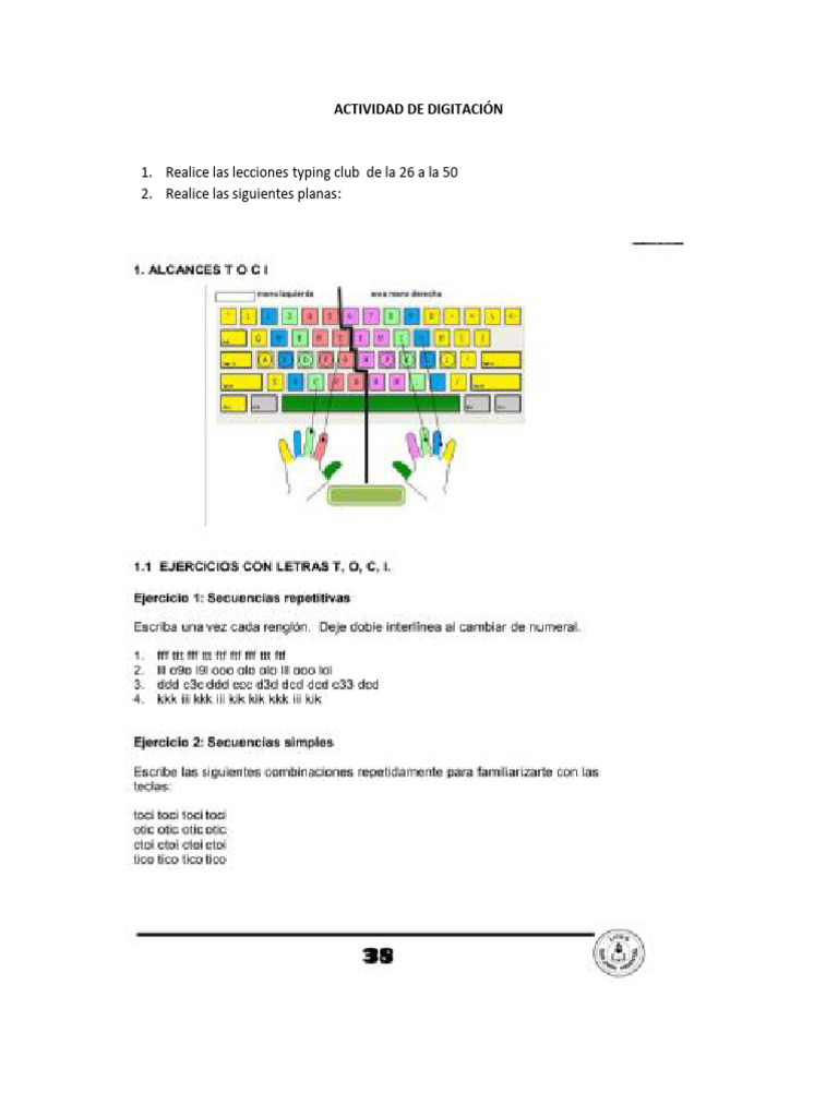 Actividad de Digitación II-1 | PDF