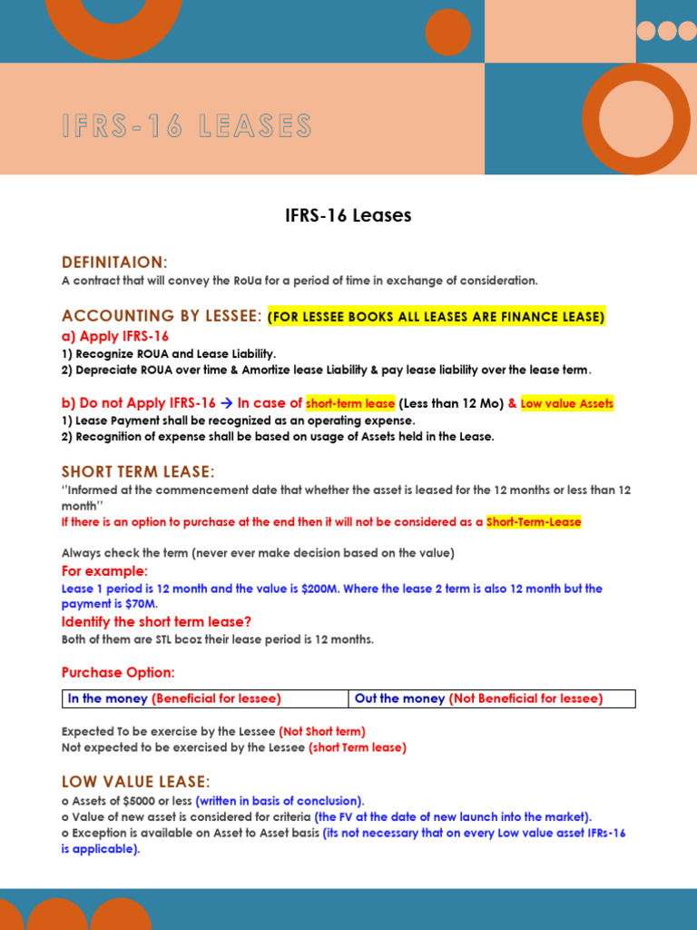 IFRS 16 Leases | PDF | Lease | Economies