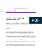 Motivation in Sports Psychology: The Motivational Dynamics of Sport