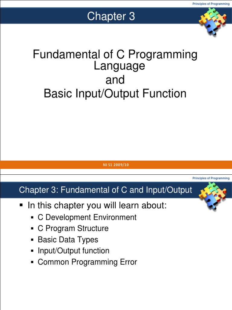Fundamental of C Programming Language and Basic Input/Output Function ...