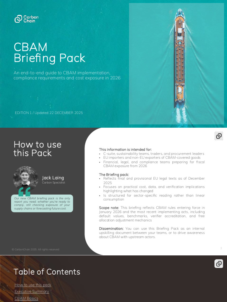 CarbonChain-Report-CBAM-Briefing-Pack-Edition-1-December | PDF