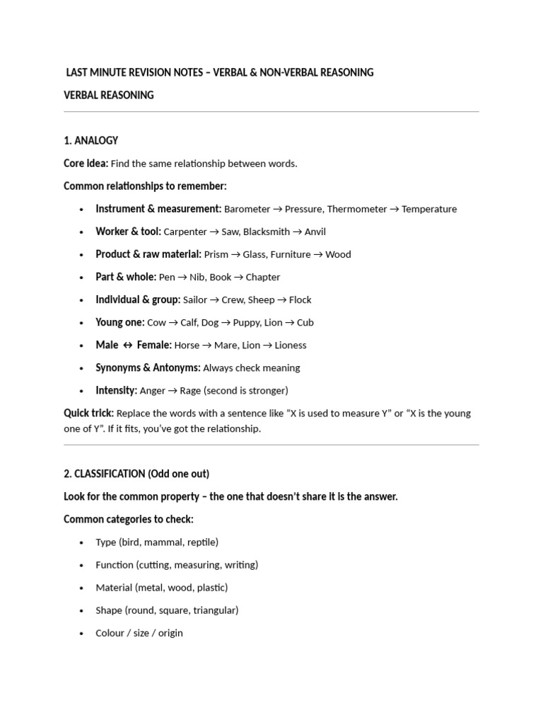 Last Minute Revision Notes | PDF | Brass | Code