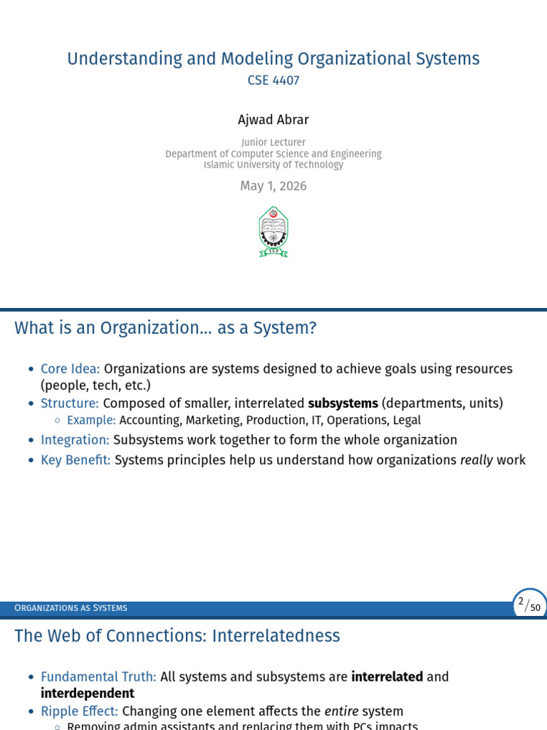 2. Understanding and Modeling Organizational Systems | PDF | Use Case ...