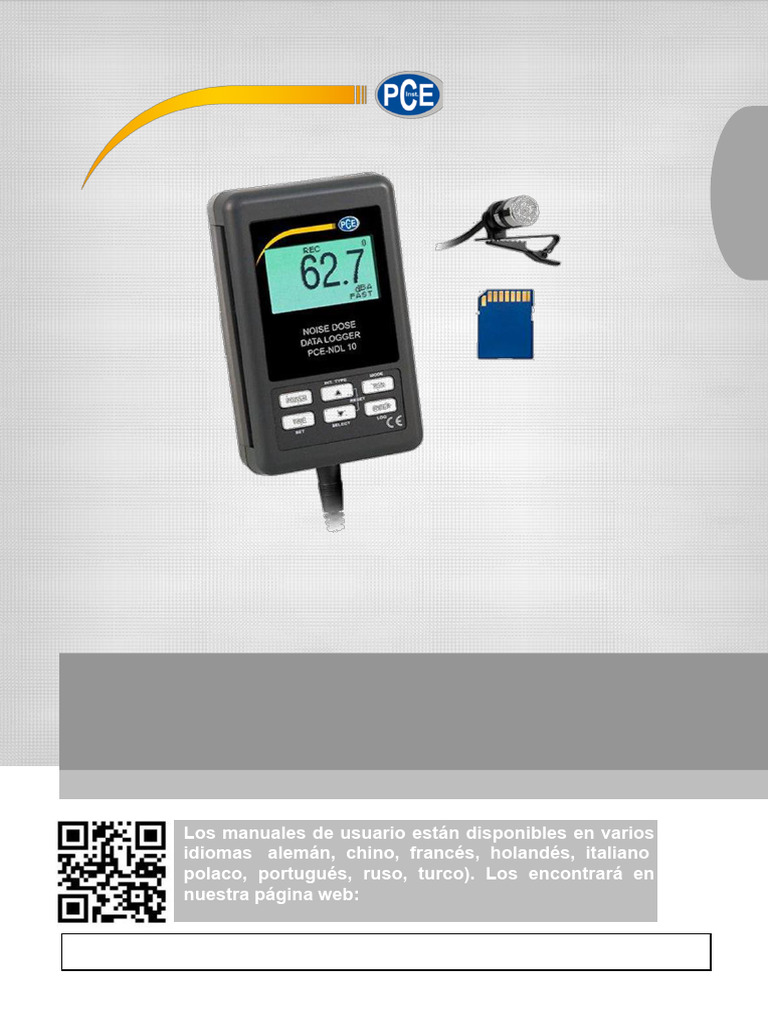 Manual Dosimetro Pce Ndl 10 v1 | PDF | Micrófono | Decibel