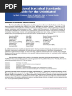 International Statistical Standards: A Guide For The Uninitiated