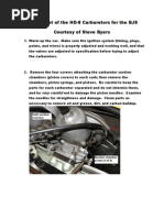 Adjustment of The HD-8 Carburetors For The BJ8 Courtesy of Steve Byers