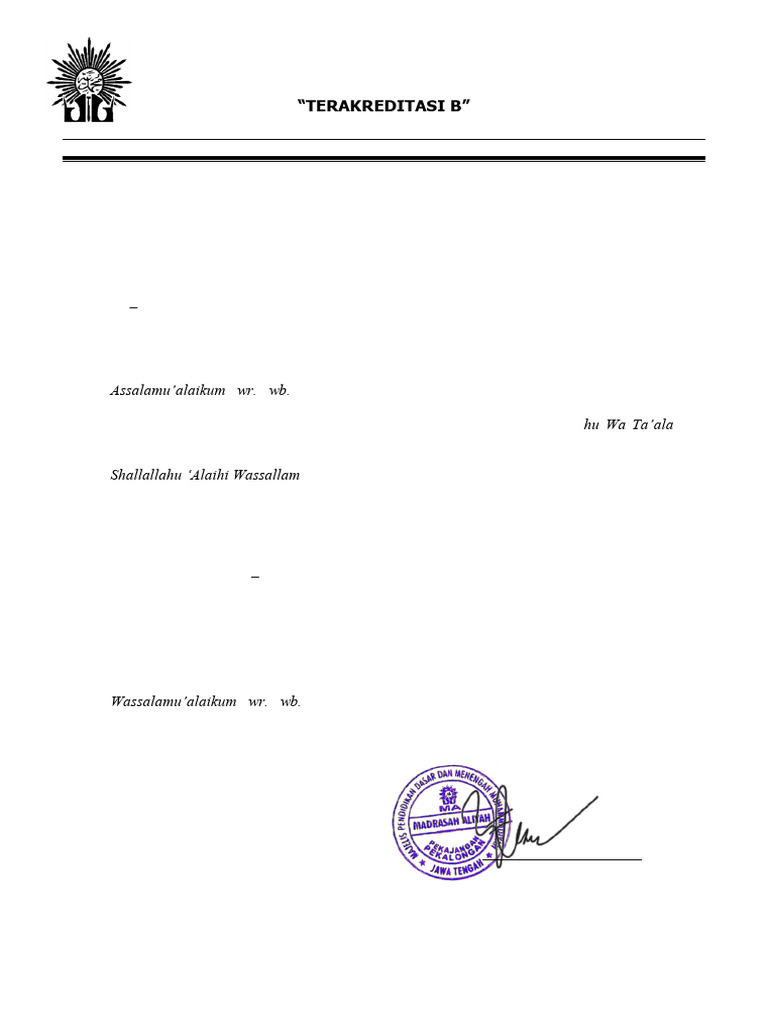 Surat Pemateri Sos Akred | PDF