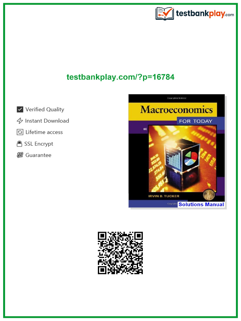 Macroeconomics For Today 8th Edition Tucker Solutions Manual Digital ...