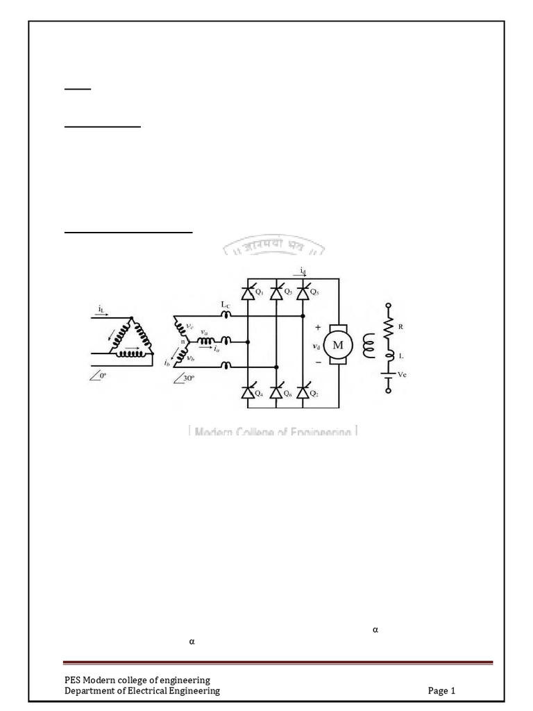 3ph Seperately Excited | PDF | Rectifier | Direct Current