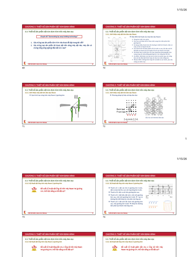 TEX5136 TKSP DKDH Tuần 18 19 | PDF