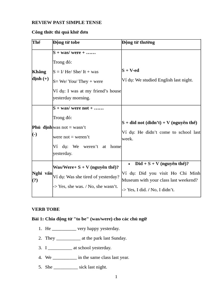 Review Past Simple Tense Cl22 | PDF