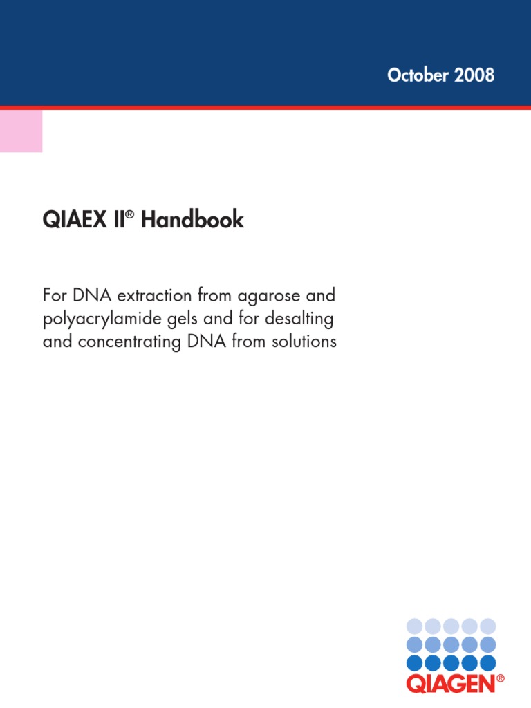 Qiaex II Handbook | PDF | Agarose Gel Electrophoresis | Gel Electrophoresis