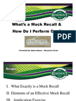 How To Conduct A Mock Recall Nelson