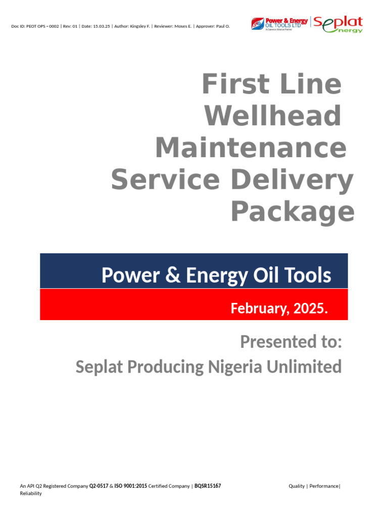 FEB Edop First Line Wellhead | PDF | Mechanical Engineering