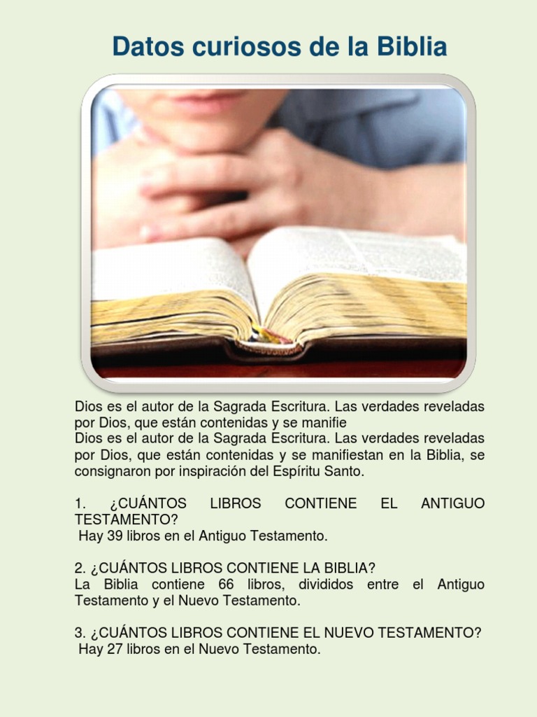 Datos Curiosos de La Biblia | PDF | Nuevo Testamento | Biblia