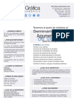 Seminario Taller Argumentos de Ventas  para la Competitividad en el sector gráfico