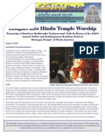 Insights Into Hindu Temple Worship