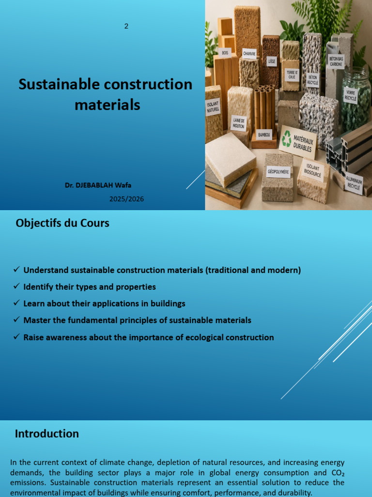 Sustainable Materials | PDF | Building Materials | Sustainable Architecture