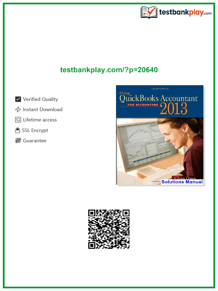 Using Quickbooks Accountant 2013 12th Edition Glenn Owen Solutions ...