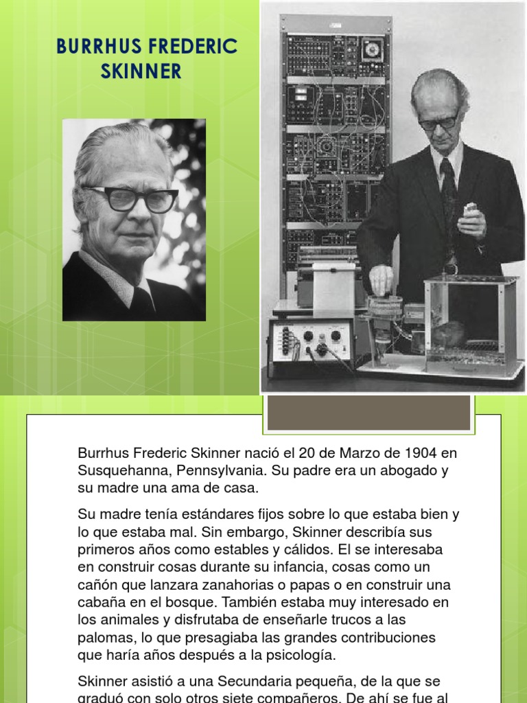 Biografia b f Skinner Conceptos psicológicos Sicología