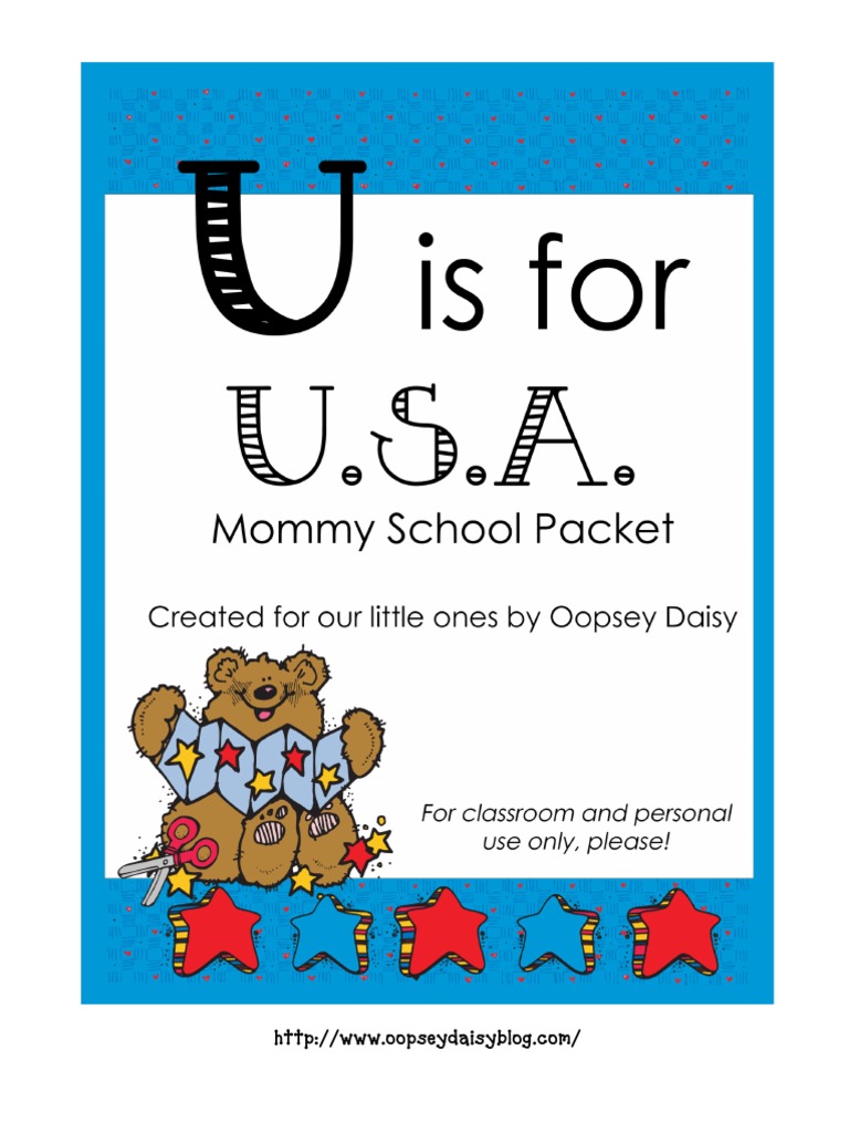 U Is For USA | PDF | Flag Of The United States | Red