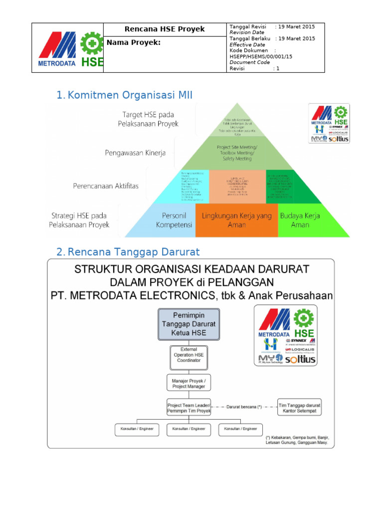 Project HSE Plan | PDF